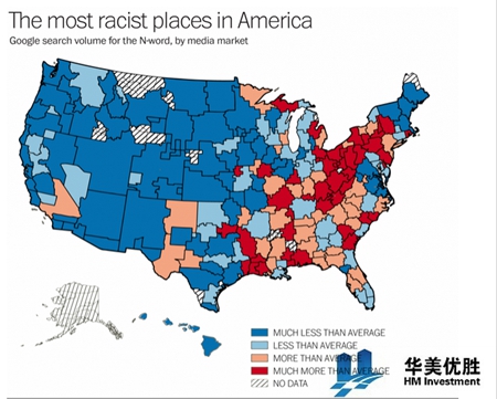 美国种族歧视最严重的地区在哪里谷歌搜索告诉你