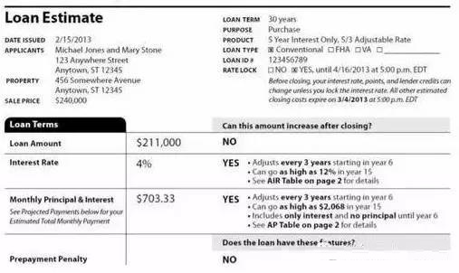 美国房屋贷款表格改版！您能看得懂吗？