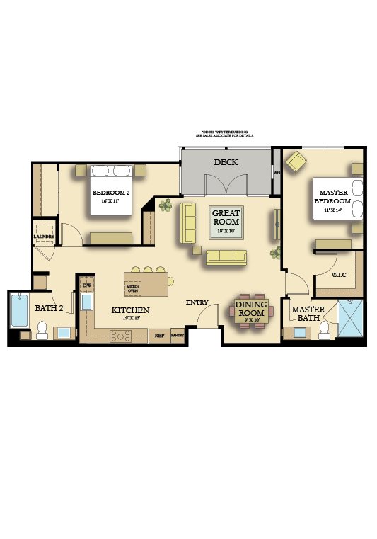 Hudson时尚公寓约Residence 4 $65万 103平方米 1层2卧2浴